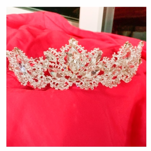 Wedding Crown  Tiara SILVER - Picture 10 of 13